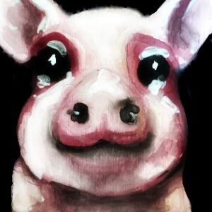 Children's Art Card - The Pig