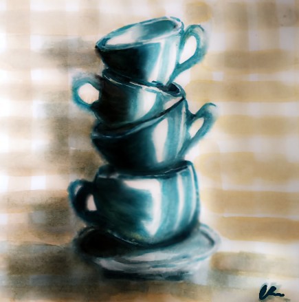 Art Card - Tuesday Coffee Cups