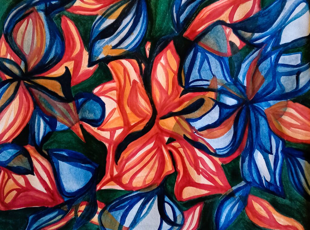 Art Card - Colored Floral