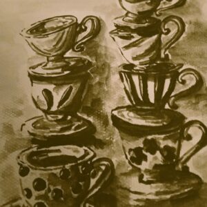 Art Card - Vintage Cups
