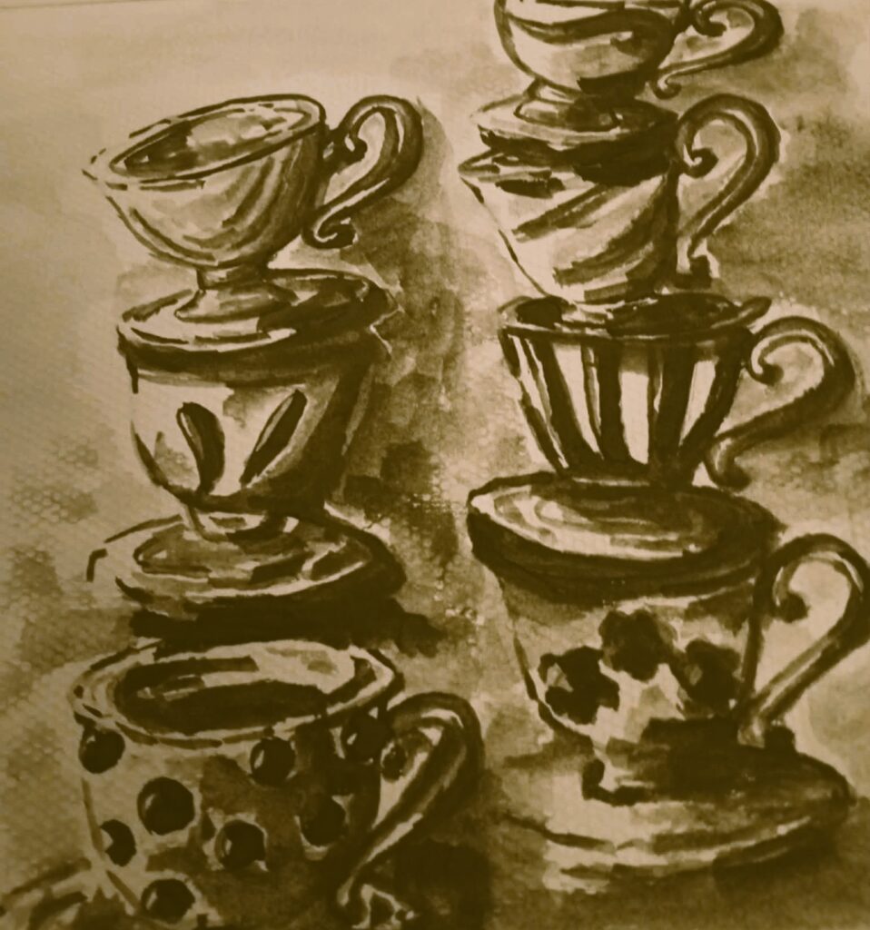 Art Card - Vintage Cups
