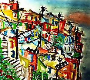 Art card - Greek Island Storm