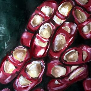 Art Card - Red Mary Janes.